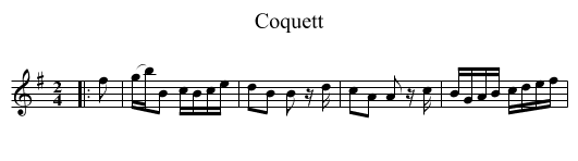 Coquett - staff notation