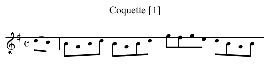 Coquette [1] - staff notation