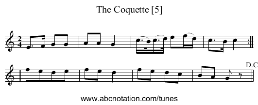 Coquette [5], The - staff notation