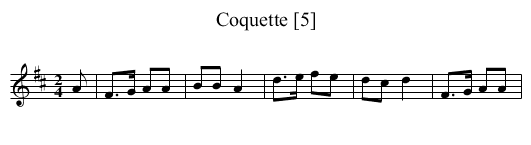 Coquette [5] - staff notation