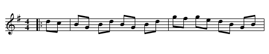 Coquette Hornpipe - staff notation