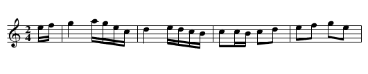Coquette Sett (2), Figure 2 - staff notation