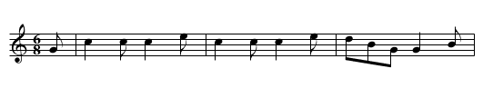 Coquette Sett (2), Figure 6 - staff notation