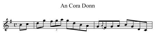 Cora Donn, An - staff notation
