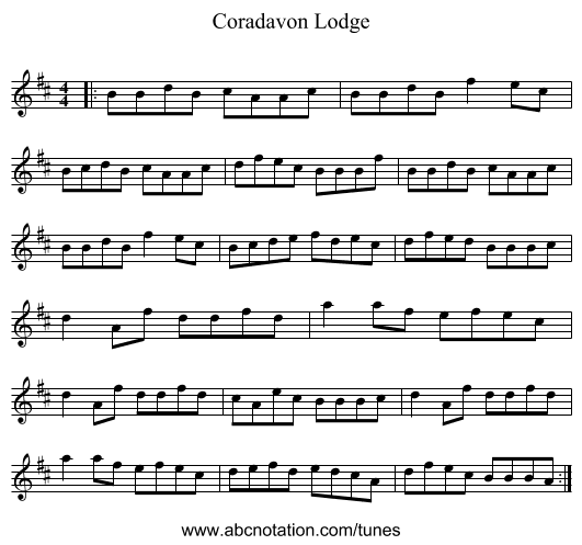 Coradavon Lodge - staff notation