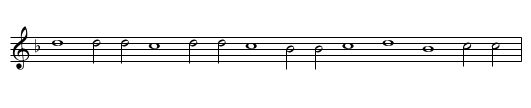 Corallus sub aquis ut crescit et aere induratur, sic lapis - staff notation