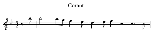 Corant. - staff notation