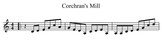 Corchran's Mill - staff notation