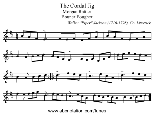 Cordal Jig, The - staff notation