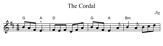 Cordal, The - staff notation