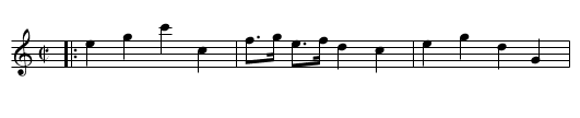 Corelis Gavot - staff notation