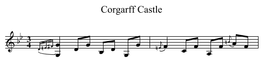 Corgarff Castle - staff notation