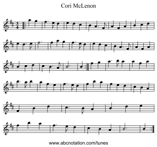 Cori McLenon - staff notation