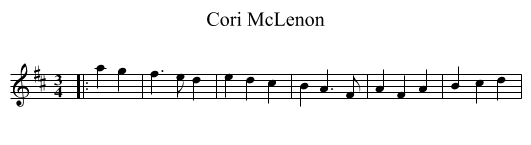 Cori McLenon - staff notation