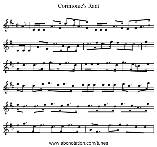 Corimonie's Rant - staff notation
