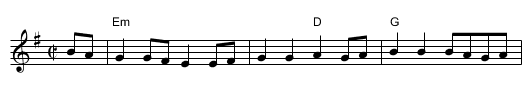 Cork March, the  - staff notation