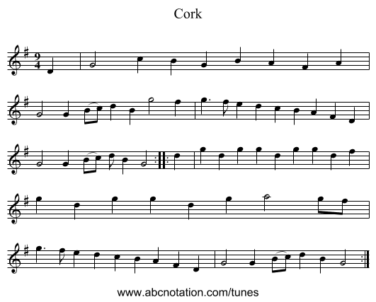 Cork - staff notation