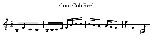 Corn Cob Reel - staff notation