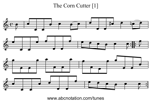 Corn Cutter [1], The - staff notation