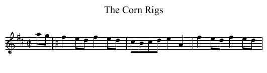 Corn Rigs, The - staff notation