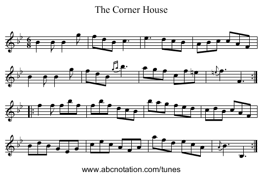 Corner House, The - staff notation