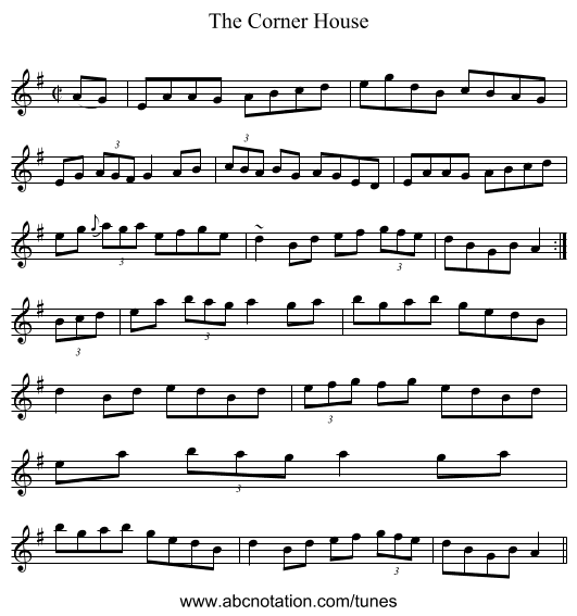 Corner House, The - staff notation