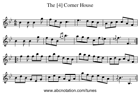 Corner House, The [4] - staff notation