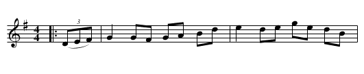 Corney Drew's Hornpipe - staff notation