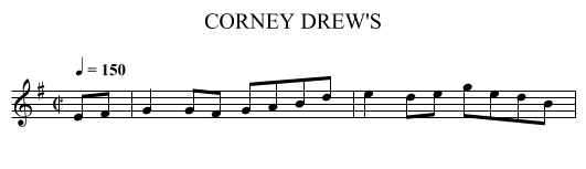 CORNEY DREW'S - staff notation