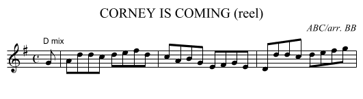 CORNEY IS COMING (reel) - staff notation