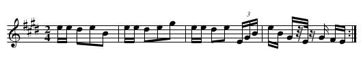 Corn-husking Jig - staff notation