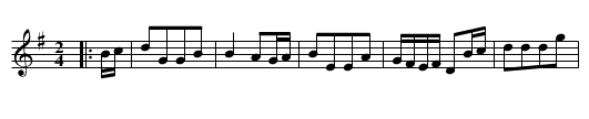 Cornish Quick March.2voices RH.050 - staff notation