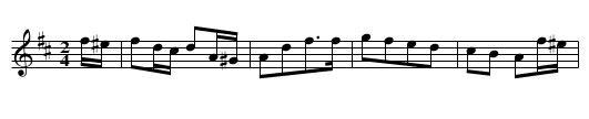 Cornish Quickstep - staff notation