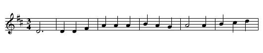 Cornish Wassail - staff notation