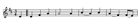 Cornish Young Man, A  - staff notation