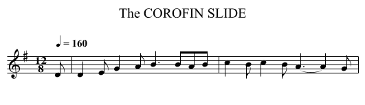 COROFIN SLIDE, The - staff notation