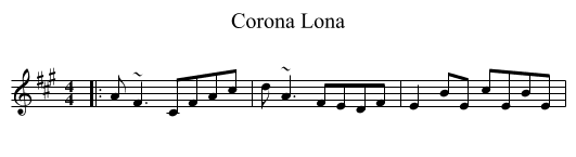 Corona Lona - staff notation