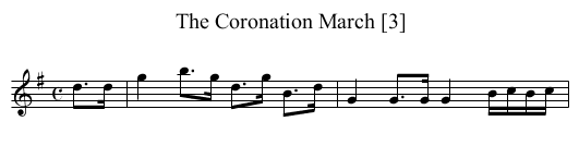 Coronation March [3], The - staff notation