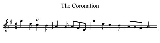 Coronation, The - staff notation