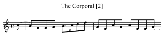 Corporal [2], The - staff notation