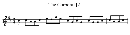 Corporal [2], The - staff notation