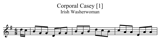 Corporal Casey [1] - staff notation