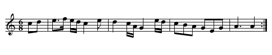 Corraga Bawn - staff notation