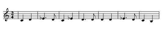 Corri-Corri - staff notation