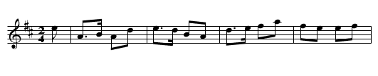 Corriechoillie's welcome - staff notation