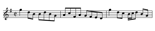 Corris' Whim - staff notation