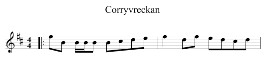 Corryvreckan - staff notation