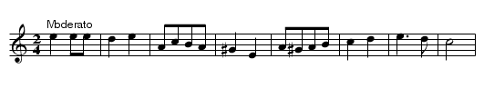 Cossack's lament - staff notation