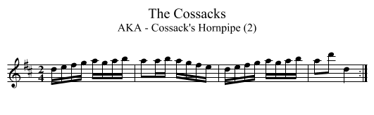 Cossacks, The - staff notation