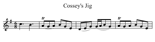 Cossey's Jig - staff notation
